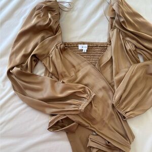Elegant Tan Crop Top